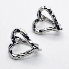 Ювелирные швензы с родиевым покрытием, размер 16*16 мм, цена за пару