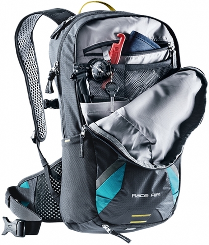 Картинка рюкзак велосипедный Deuter Race Air 10 Graphite-Petrol - 5