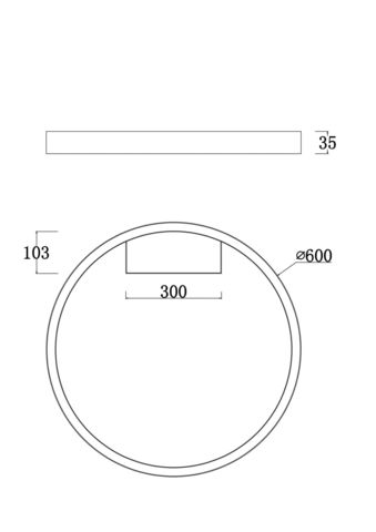 Потолочный светильник Technical Rim MOD058CL-L35W4K