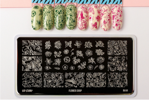 Пластина для стемпинга Go! Stamp 64 Flower Shop