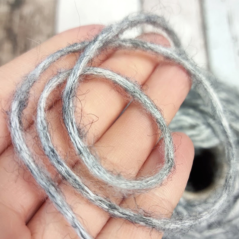 Шнурок полушерсть PINORI FILATI / REDY WOOL 200 серо-белый