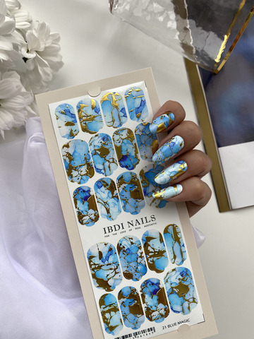 Пленки для маникюра IBDI NAILS 21 BLUE MAGIC