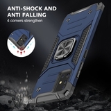 Противоударный чехол Strong Armour Case с кольцом для Samsung Galaxy A51 (Темно-синий)