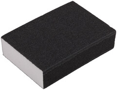 38357 Губка шлифовальная Р 320 алюминий-оксидная, средняя жесткость, 100х70х25 мм FIT