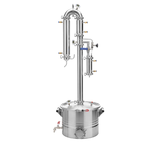 Колонный самогонный аппарат Русич с узлом отбора 2 в 1 на 20 литров