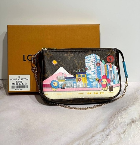 Женский клатч Louis Vuitton Mini Pochette Accessoires коричневый