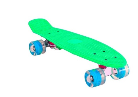 Круизер-скейт со светящимися колёсами: S-209 цвет салатовый