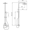 Abber AF8220NG Душевая стойка Daheim AF8220NG без излива, никель