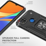 Противоударный чехол Strong Armour Case с кольцом для Xiaomi Redmi 9C (Черный)