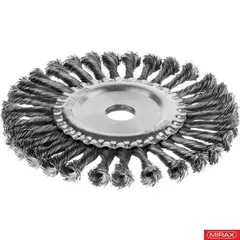 MIRAX 175 мм, жгутированная стальная проволока 0.5 мм, щетка дисковая для УШМ (35140-175)
