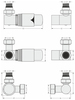 Сунержа 032-1421-6207 Автоматический терморегулятор 3D левый G 1/2" НР х G 3/4" НГ (набор) (Матовое золото - Золото)