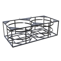 Обрешётка для двух емкостей 5000л*2 АКПОЛ Стандарт - металлический пол(420x209x140см;400кг;коричневый) - арт.554003