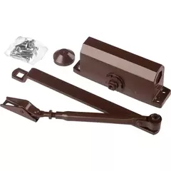 ЗУБР до 80 кг, цвет коричневый, дверной доводчик, Профессионал (37912-80)