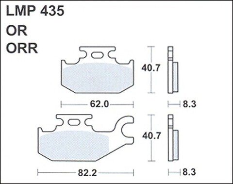 Колодки дискового тормоза AP Racing LMP435 OR (FA413)