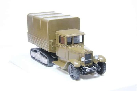 ZIS-22 half-track with awning khaki LOMO-AVM 1:43