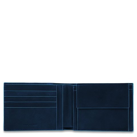 Кошелек мужской Piquadro Blue Square, синий, кожа натуральная (PU257B2R/BLU2)