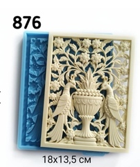 Молд Панно Райские птицы 18х13.5см, Арт.PO-0876, силикон