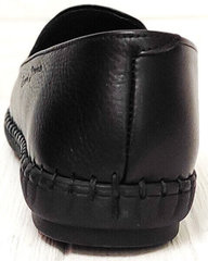 Стиля smart casual стильные туфли мокасины мужские кожа Broni M36-01 Black.