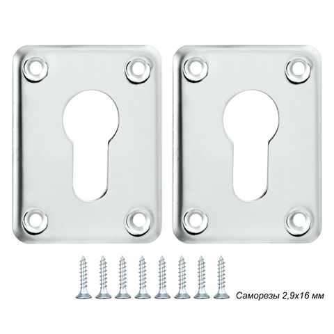 Декоративная накладка ESC083-SS (нержавейка) на цилиндр (1 пара) " 1"