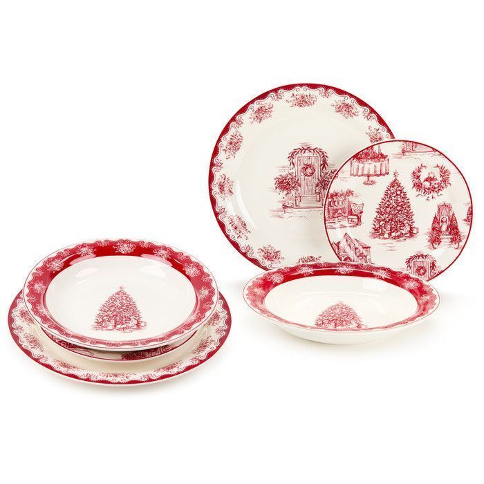 Сервиз из 18 тарелок 26см/20,5см/23см