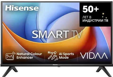 Телевизор LED Hisense 40" 40A4Q Frameless черный HD 60Hz DVB-T2 DVB-C DVB-S2 USB WiFi Smart TV (RUS)