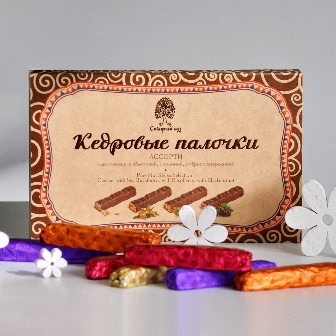 Кедровые палочки в шоколадной глазури ассорти Сибирский Кедр 190 г