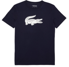Теннисная футболка Lacoste SPORT 3D Print Crocodile Breathable Jersey T-shirt - navy blue/white