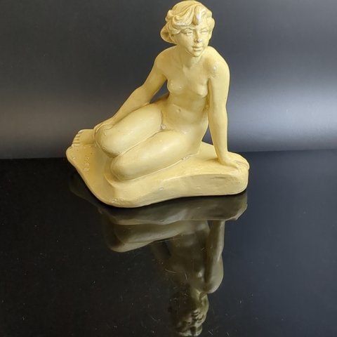 Статуэтка Купальщица . Кунгур артель. Гипс. СССР 1960 год.