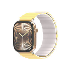 Ремешок магнитный двухсторонний от Dux Ducis для смарт часов Apple Watch размером 38, 40, 41 и 42мм, серия SD Series (два цвета Light Yellow и Starlight)