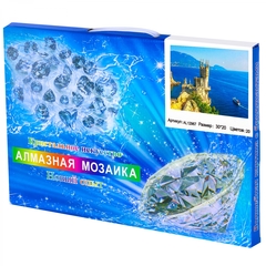 
          Алмазная мозаика Alingar, на подрамнике, с полным заполнением, (глянц), 20х30 см, 20 цветов, "Крым. Ласточкино гнездо"