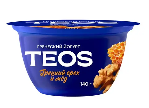 Йогурт Савушкин Греческий 2% 140г Орех и мед, шт