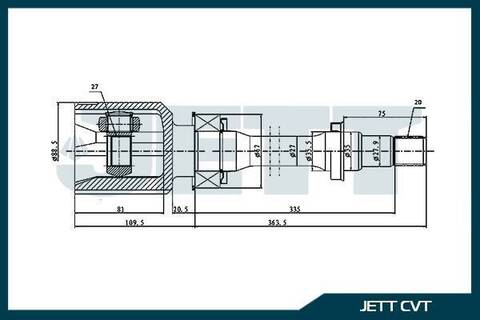 ШРУС внутренний JETT V40-1376