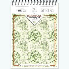 
          Скетчбук А5 50л., 80 г/м2 Полином, спираль, ламинация, жёсткая подложка, тонированный зеленый офсет