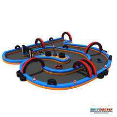 Надувная трасса «Мега-картинг» для электромобилей, 21×20×3 м