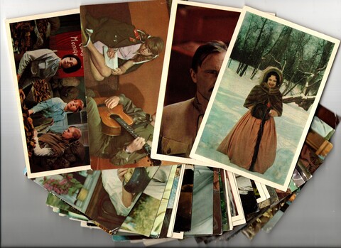 №6 Подборка открыток с артистами СССР - 1970-е, 1980-е годы - 35 штук — чистые, цветные, без повторов