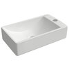Aqueduto PEQL0210 AQD PEQUENO Раковина накладная/подвесная прямоугольная мини левая,  380*220, белый глянцевый