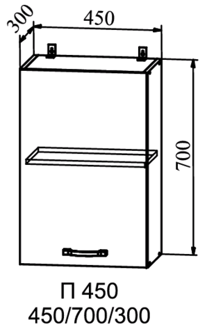 Кухня Тито шкаф верхний 450