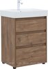 Aquanet 307074 Тумба с раковиной Nova Lite 60 3 ящ. цв. дуб рустикальный (307074)