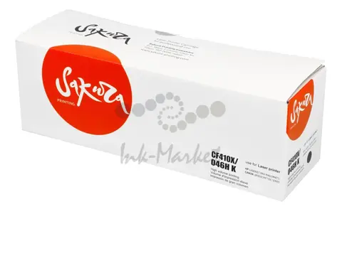 Картридж Sakura CF410X/046HBK для HP, Canon, черный, 6300 к.