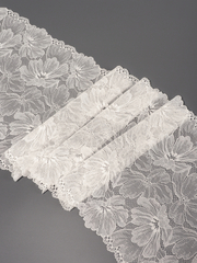 Эластичное кружево цвет теплый белый ширина 23 см