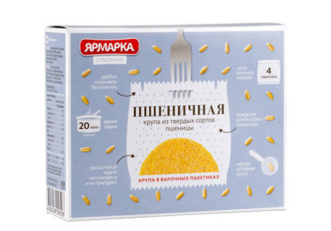 Пшеничная крупа в пакетиках Ярмарка, 250г