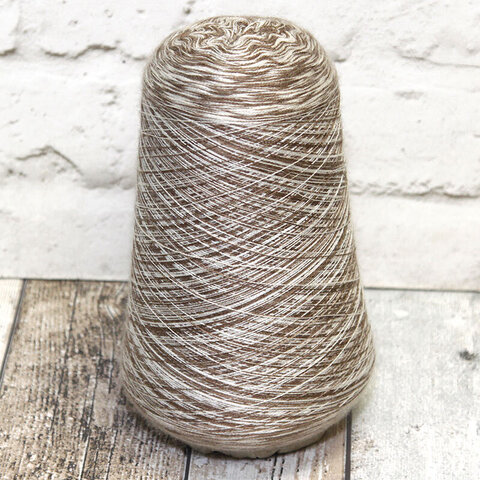Кашемир с шелком (30%) MISSONI 2/60 бело-коричневый
