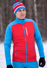 Утеплённая лыжная куртка Nordski Premium Red-Blue 2020