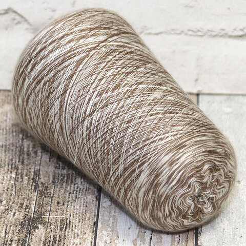 Кашемир с шелком (30%) MISSONI 2/60 бело-коричневый