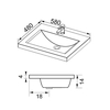 Aquanet 212878 Тумба с раковиной Aquanet Верона 58 белый (подвесная 2 ящика) (212878)