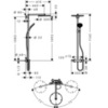 Душевая система внешнего монтажа с термостатом 114,5 см с верхней лейкой 30х30 см Hansgrohe Raindance Select S 27114000