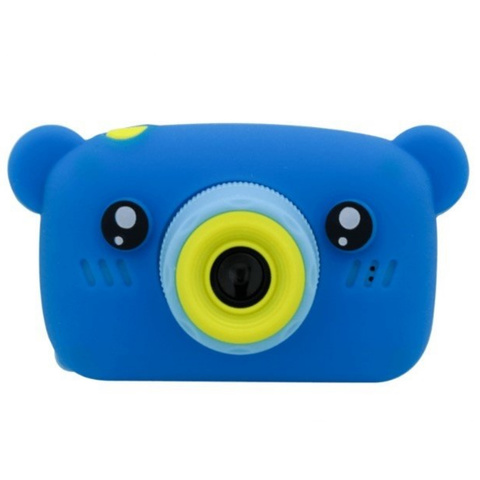 Детский фотоаппарат мишка синий