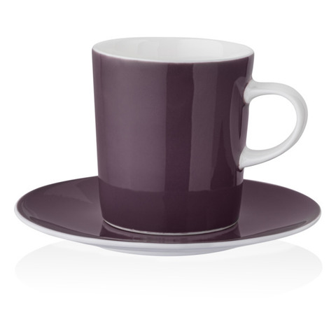 Чашка кофейная с блюдцем 100мл Mix&Match Синергия черная смородина