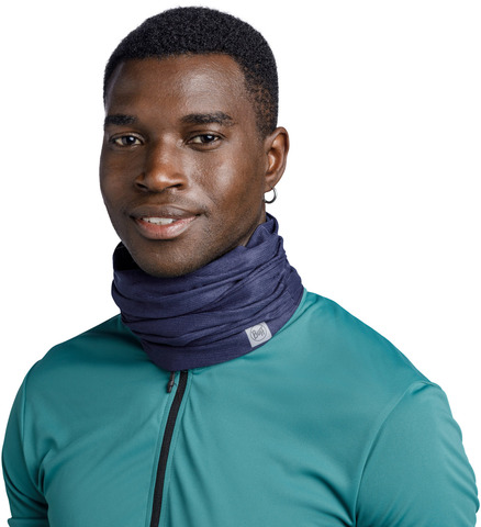 Картинка бандана-труба Buff CoolNet Reflective Solid Night Blue - 3