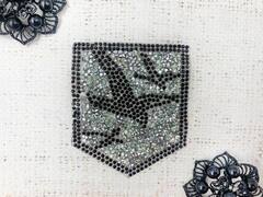 Термоаппликация "Ласточки", стразы, р. 8х7 см